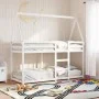 Etagenbett mit massivem Dach aus weißem Kiefernholz 90x200 cm. von , Betten und Lattenroste - Ref: Foro24-3282080, Preis: 212...