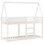 Bunk bed with solid white pine wood roof 90x200 cm by , Beds and slatted bases - Ref: Foro24-3282080, Price: 215,16 €, Discou...