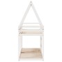 Cama litera con techo madera maciza de pino blanco 90x200 cm de , Camas y somieres - Ref: Foro24-3282080, Precio: 196,60 €, D...