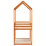 Cama litera con techo madera maciza pino marrón 90x200 cm de , Camas y somieres - Ref: Foro24-3282118, Precio: 239,79 €, Desc...