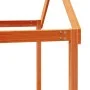 Cama litera con techo madera maciza pino marrón 90x200 cm de , Camas y somieres - Ref: Foro24-3282118, Precio: 247,26 €, Desc...