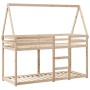 Cama litera con techo de madera maciza de pino 75x190 cm de , Camas y somieres - Ref: Foro24-3282089, Precio: 168,40 €, Descu...