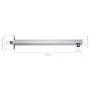Quadratische Duschstange 201 Edelstahl silber 40 cm von vidaXL, Duschtüren - Ref: Foro24-147732, Preis: 18,34 €, Rabatt: %