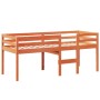 High bed with solid pine wood roof in brown wax 90x200 cm by , Beds and slatted bases - Ref: Foro24-3282094, Price: 201,76 €,...