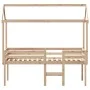 High bed with solid pine wood roof 90x200 cm by , Beds and slatted bases - Ref: Foro24-3282132, Price: 228,63 €, Discount: %