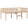 Cama alta con techo madera maciza de pino 90x200 cm de , Camas y somieres - Ref: Foro24-3282132, Precio: 221,28 €