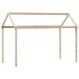 High bed with solid pine wood roof 90x200 cm by , Beds and slatted bases - Ref: Foro24-3282132, Price: 228,63 €, Discount: %
