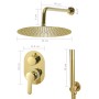 Duschsystem aus Edelstahl 201 Gold von vidaXL, Strahldüsen für Badewannen und Duschen - Ref: Foro24-147722, Preis: 165,52 €, ...