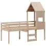 Hochbett mit massivem Kieferndach 90x190 cm von , Betten und Lattenroste - Ref: Foro24-3282016, Preis: 216,76 €, Rabatt: %