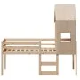 Hochbett mit massivem Kieferndach 90x190 cm von , Betten und Lattenroste - Ref: Foro24-3282016, Preis: 216,76 €, Rabatt: %