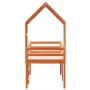 Hochbett mit massivem Kiefernholzdach in brauner Wachsfarbe 75x190 cm. von , Betten und Lattenroste - Ref: Foro24-3282021, Pr...