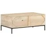 Solid mango wood and natural cane coffee table 90x50x37 cm by vidaXL, Coffee table - Ref: Foro24-323511, Price: 155,49 €, Dis...