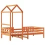 Estructura cama con techo madera maciza pino marrón 80x200 cm de , Camas y somieres - Ref: Foro24-3282164, Precio: 184,57 €, ...