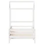 Bed frame with solid white pine wood roof 90x190 cm by , Beds and slatted bases - Ref: Foro24-3282166, Price: 219,99 €, Disco...