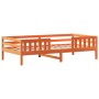 Estructura cama con techo madera maciza pino marrón 75x190 cm de , Camas y somieres - Ref: Foro24-3282170, Precio: 182,63 €, ...