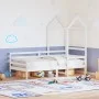 Sofa bed with solid white pine wood roof 90x200 cm by , Beds and slatted bases - Ref: Foro24-3282203, Price: 193,00 €, Discou...
