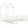 Sofa bed with solid white pine wood roof 90x200 cm by , Beds and slatted bases - Ref: Foro24-3282203, Price: 193,00 €, Discou...
