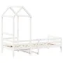 Sofa bed with solid white pine wood roof 90x200 cm by , Beds and slatted bases - Ref: Foro24-3282191, Price: 185,61 €, Discou...