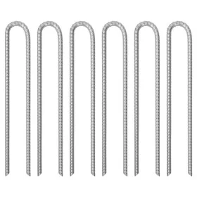 Clavijas de tienda forma U 6 uds acero galvanizado 41,5cm Ø12mm by , Tent Accessories - Ref: Foro24-4009349, Price: 35,03 €, ...