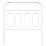 Cabecero de metal blanco 80 cm de , Cabeceros y pies de cama - Ref: Foro24-377193, Precio: 30,02 €, Descuento: %