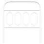 Cabecero de metal blanco 80 cm de , Cabeceros y pies de cama - Ref: Foro24-377193, Precio: 29,66 €, Descuento: %