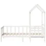 Sofa bed with solid white pine wood roof 90x190 cm by , Beds and slatted bases - Ref: Foro24-3282215, Price: 193,04 €, Discou...