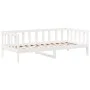 Schlafsofa mit massivem Dach aus weißer Kiefer 90x190 cm. von , Betten und Lattenroste - Ref: Foro24-3282215, Preis: 193,04 €...