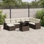 Set de sofás de jardín 9 pzas y cojines ratán sintético marrón by , Garden sets - Ref: Foro24-3274873, Price: 622,30 €, Disco...
