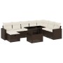 Set de sofás de jardín 9 pzas y cojines ratán sintético marrón by , Garden sets - Ref: Foro24-3274873, Price: 621,40 €, Disco...