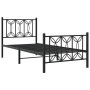 Bed frame with black metal headboard and footboard 75x190 cm by , Beds and slatted bases - Ref: Foro24-376136, Price: 80,68 €...