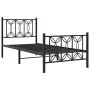 Bed frame with black metal headboard and footboard 75x190 cm by , Beds and slatted bases - Ref: Foro24-376136, Price: 79,44 €...