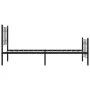Bed frame with black metal headboard and footboard 75x190 cm by , Beds and slatted bases - Ref: Foro24-376136, Price: 79,44 €...
