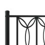 Bed frame with black metal headboard and footboard 75x190 cm by , Beds and slatted bases - Ref: Foro24-376136, Price: 79,44 €...
