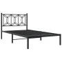 Bettgestell mit schwarzem Metallkopfteil 100x190 cm von , Betten und Lattenroste - Ref: Foro24-376122, Preis: 67,35 €, Rabatt: %