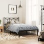 Estructura de cama con cabecero metal negro 100x190 cm de , Camas y somieres - Ref: Foro24-376122, Precio: 68,24 €, Descuento: %