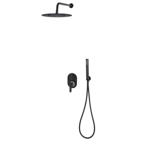 Sistema de ducha acero inoxidable 201 negro de vidaXL, Boquillas de chorro para bañeras y duchas - Ref: Foro24-147721, Precio...