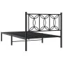 Bettgestell mit schwarzem Metallkopfteil 100x190 cm von , Betten und Lattenroste - Ref: Foro24-376122, Preis: 67,35 €, Rabatt: %