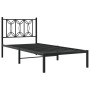 Bettgestell mit schwarzem Metall-Kopfteil 90x190 cm von , Betten und Lattenroste - Ref: Foro24-376120, Preis: 68,70 €, Rabatt: %