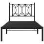 Bettgestell mit schwarzem Metall-Kopfteil 90x190 cm von , Betten und Lattenroste - Ref: Foro24-376120, Preis: 68,70 €, Rabatt: %