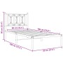 Bettgestell mit schwarzem Metall-Kopfteil 90x190 cm von , Betten und Lattenroste - Ref: Foro24-376120, Preis: 68,70 €, Rabatt: %