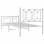 Metallbettgestell mit weißem Kopf- und Fußteil, 90x200 cm. von , Betten und Lattenroste - Ref: Foro24-376188, Preis: 93,46 €,...