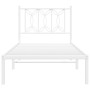 Metallbettgestell mit weißem Kopfteil 90x190 cm von , Betten und Lattenroste - Ref: Foro24-376169, Preis: 76,35 €, Rabatt: %