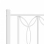 Metallbettgestell mit weißem Kopfteil 90x190 cm von , Betten und Lattenroste - Ref: Foro24-376169, Preis: 76,35 €, Rabatt: %