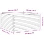Jardinera de madera de pino impregnada 90x90x46 cm de , Maceteros y jardineras - Ref: Foro24-3282428, Precio: 183,05 €, Descu...
