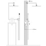 Duschsystem aus schwarzem Edelstahl 201 von vidaXL, Strahldüsen für Badewannen und Duschen - Ref: Foro24-147721, Preis: 150,1...