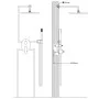 Duschsystem aus schwarzem Edelstahl 201 von vidaXL, Strahldüsen für Badewannen und Duschen - Ref: Foro24-147721, Preis: 147,3...