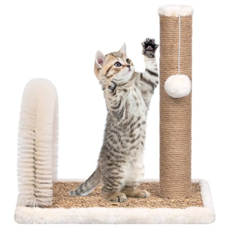 Cat tree with grooming brush and scratching post by vidaXL, Cat furniture - Ref: Foro24-170971, Price: 39,26 €, Discount: %