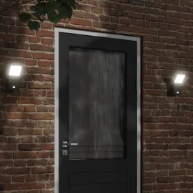 Lámparas de pared LED exterior con sensor 2 uds aluminio negro by , Outdoor lighting - Ref: Foro24-4006271, Price: 65,78 €, D...
