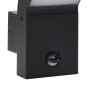 Lámparas de pared LED exterior con sensor 2 uds aluminio negro by , Outdoor lighting - Ref: Foro24-4006271, Price: 66,88 €, D...