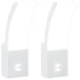 Lámparas de pared LED exterior con sensor 2 uds aluminio blanco by , Outdoor lighting - Ref: Foro24-4006267, Price: 59,23 €, ...
